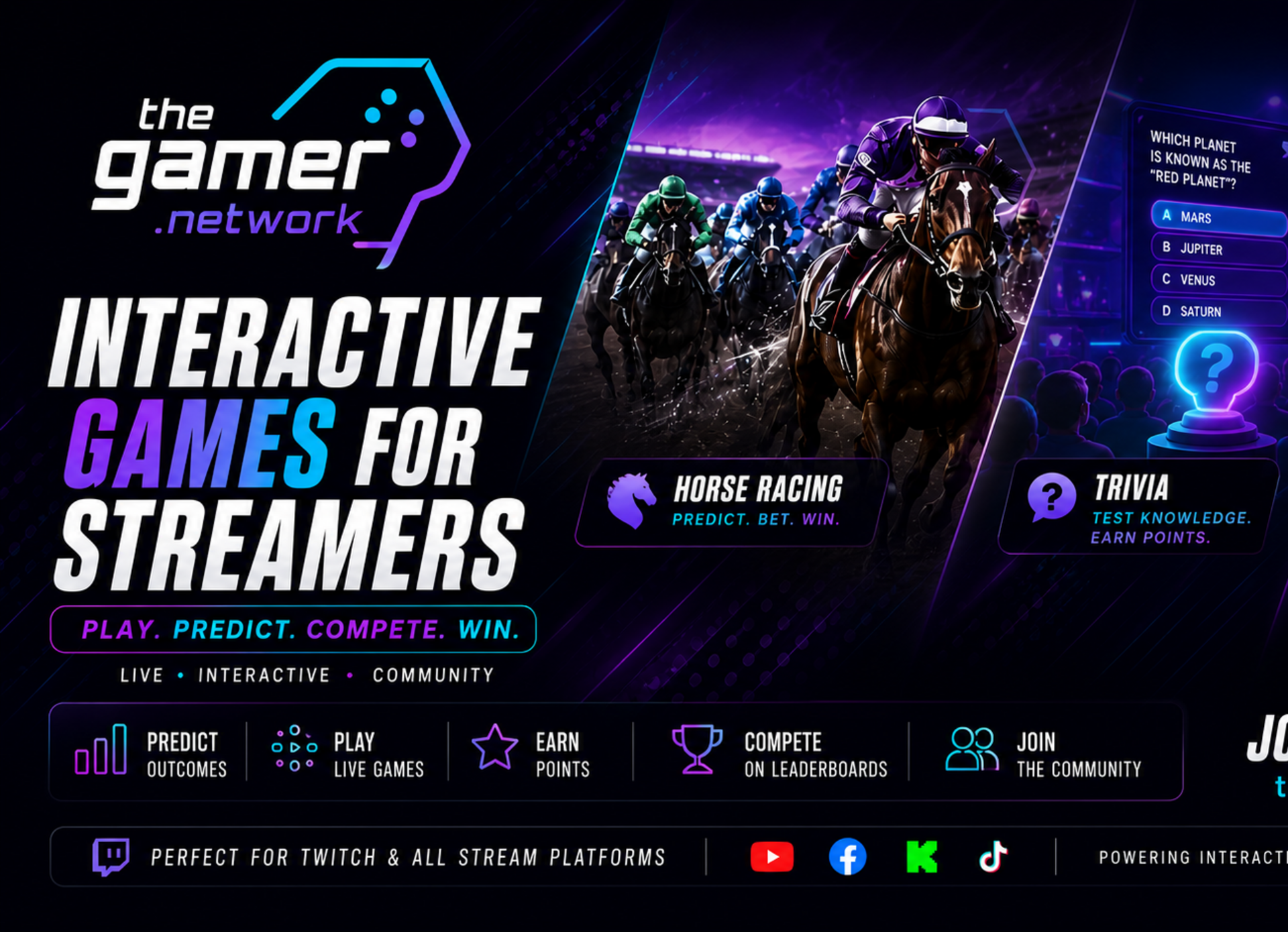 The Gamer Network — Interactive games for streamers