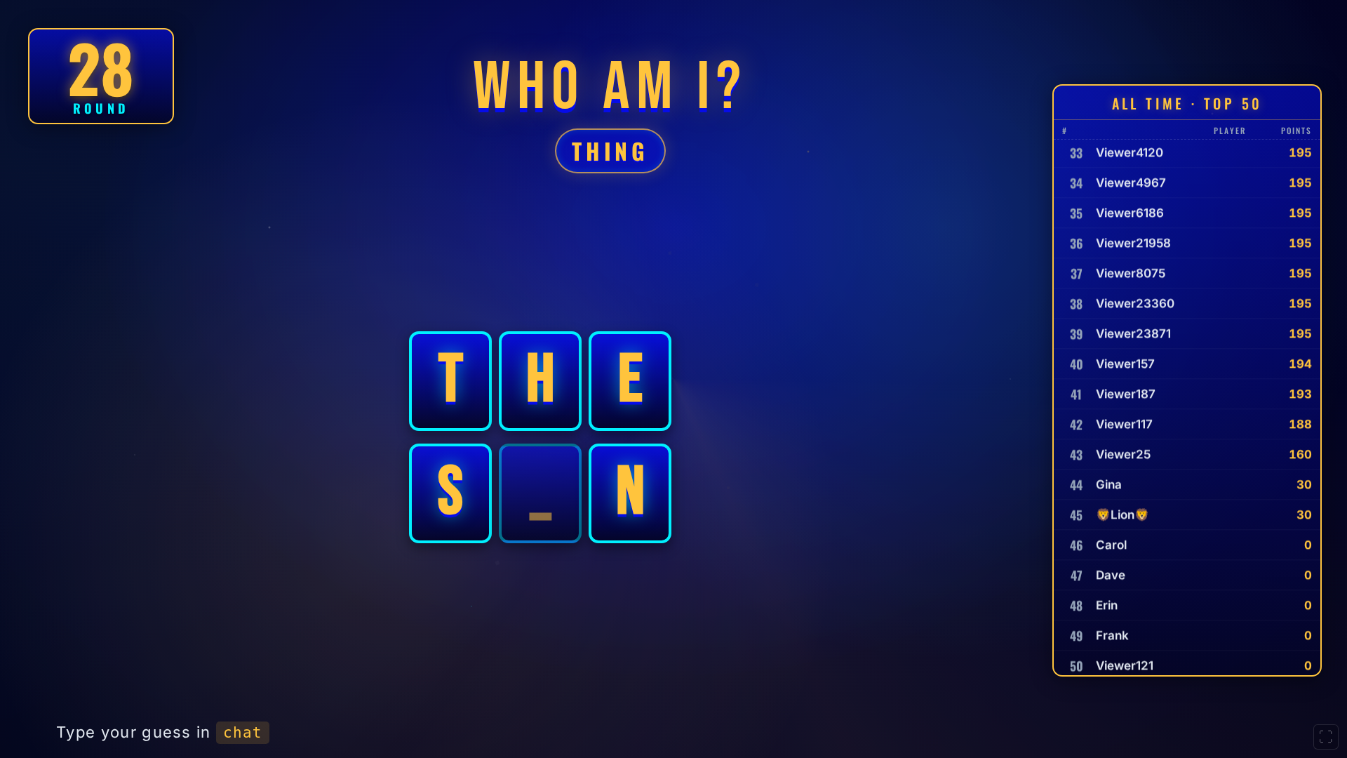 Another mid-play example with letters revealed